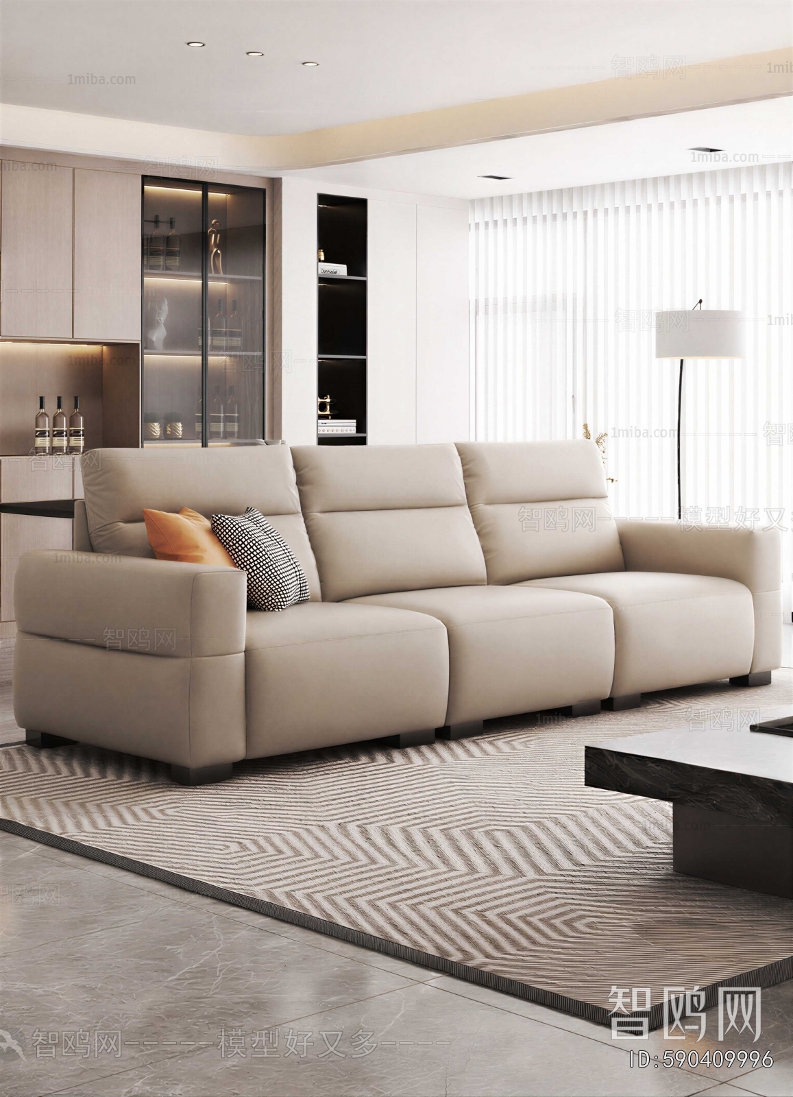 Modern Three-seat Sofa