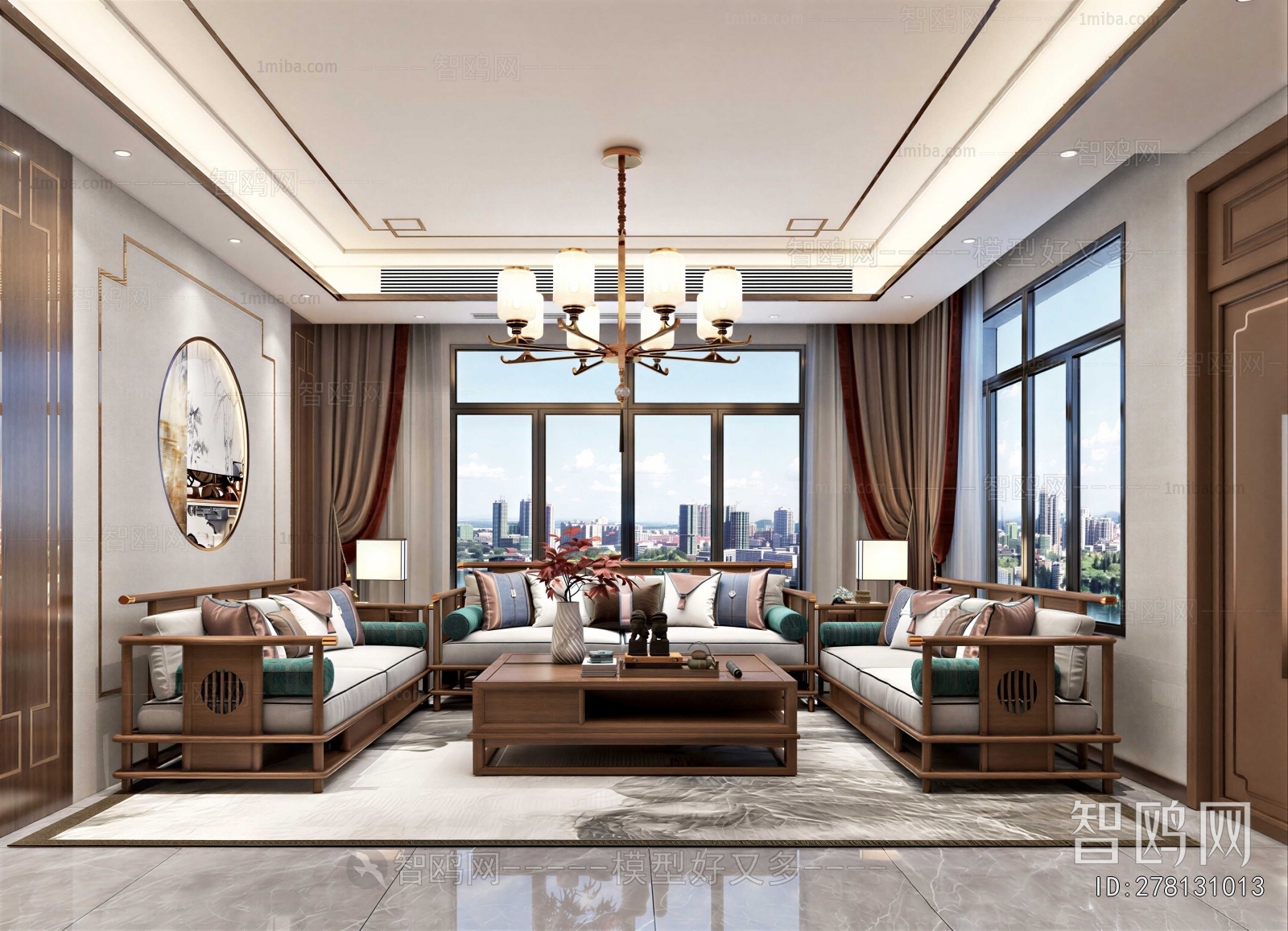 New Chinese Style A Living Room