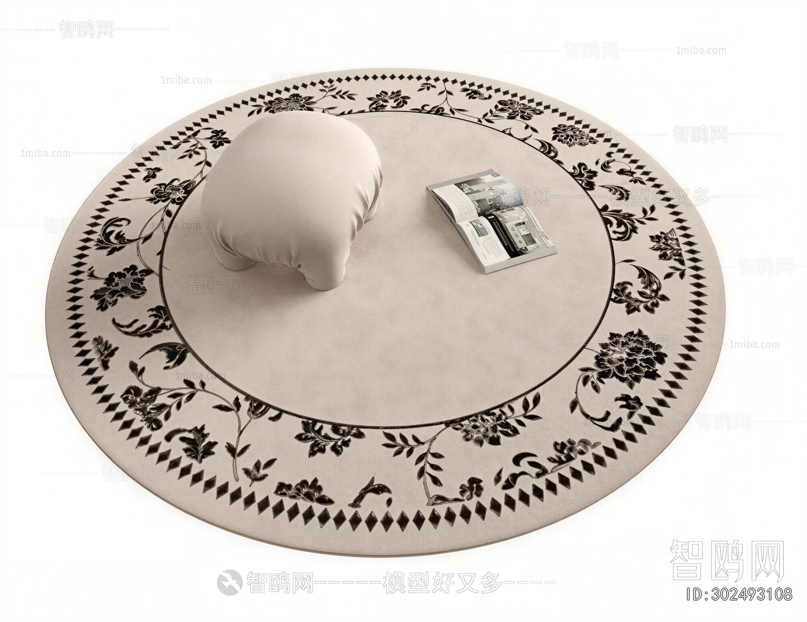 French Style Circular Carpet