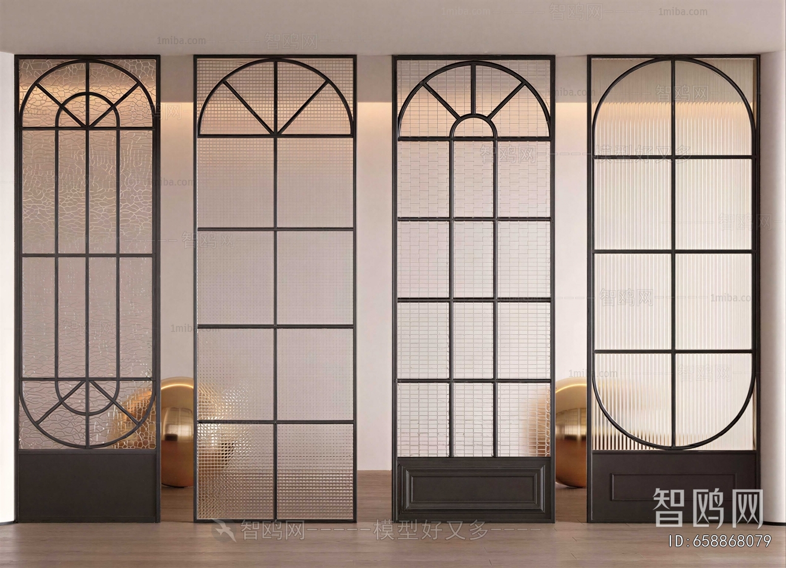 French Style Glass Screen Partition