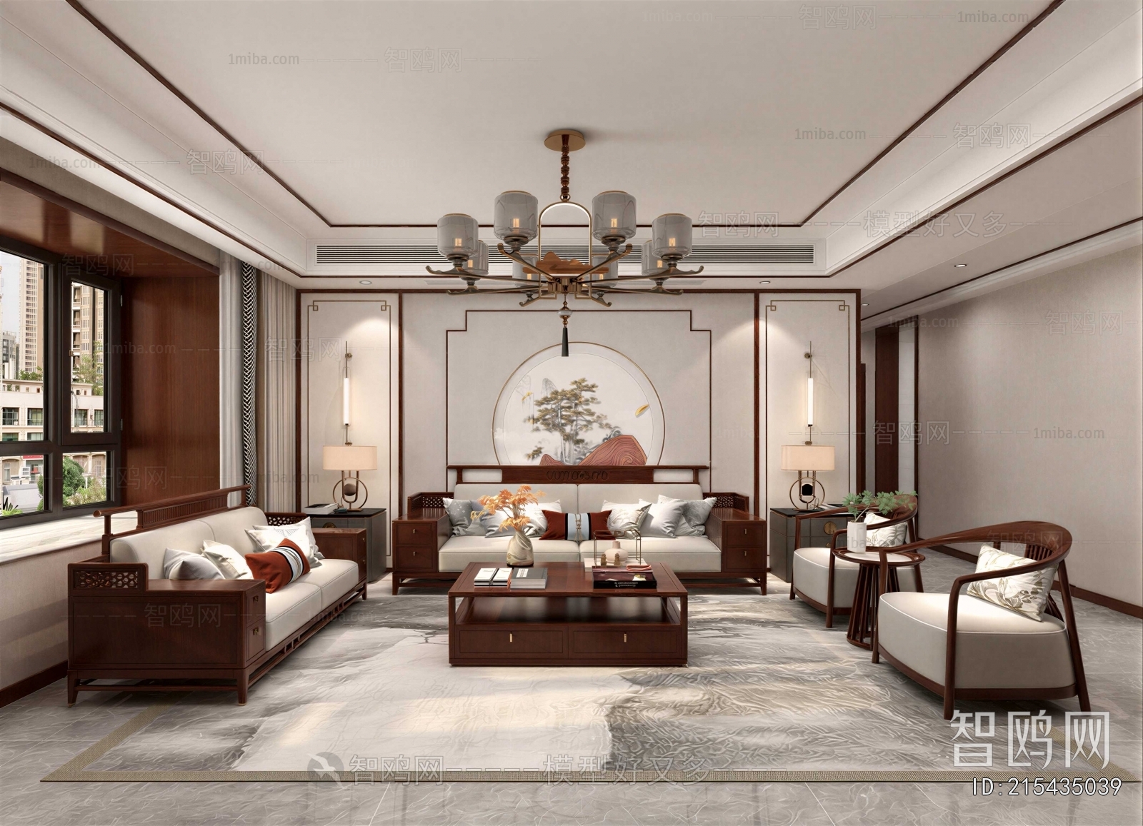 New Chinese Style A Living Room