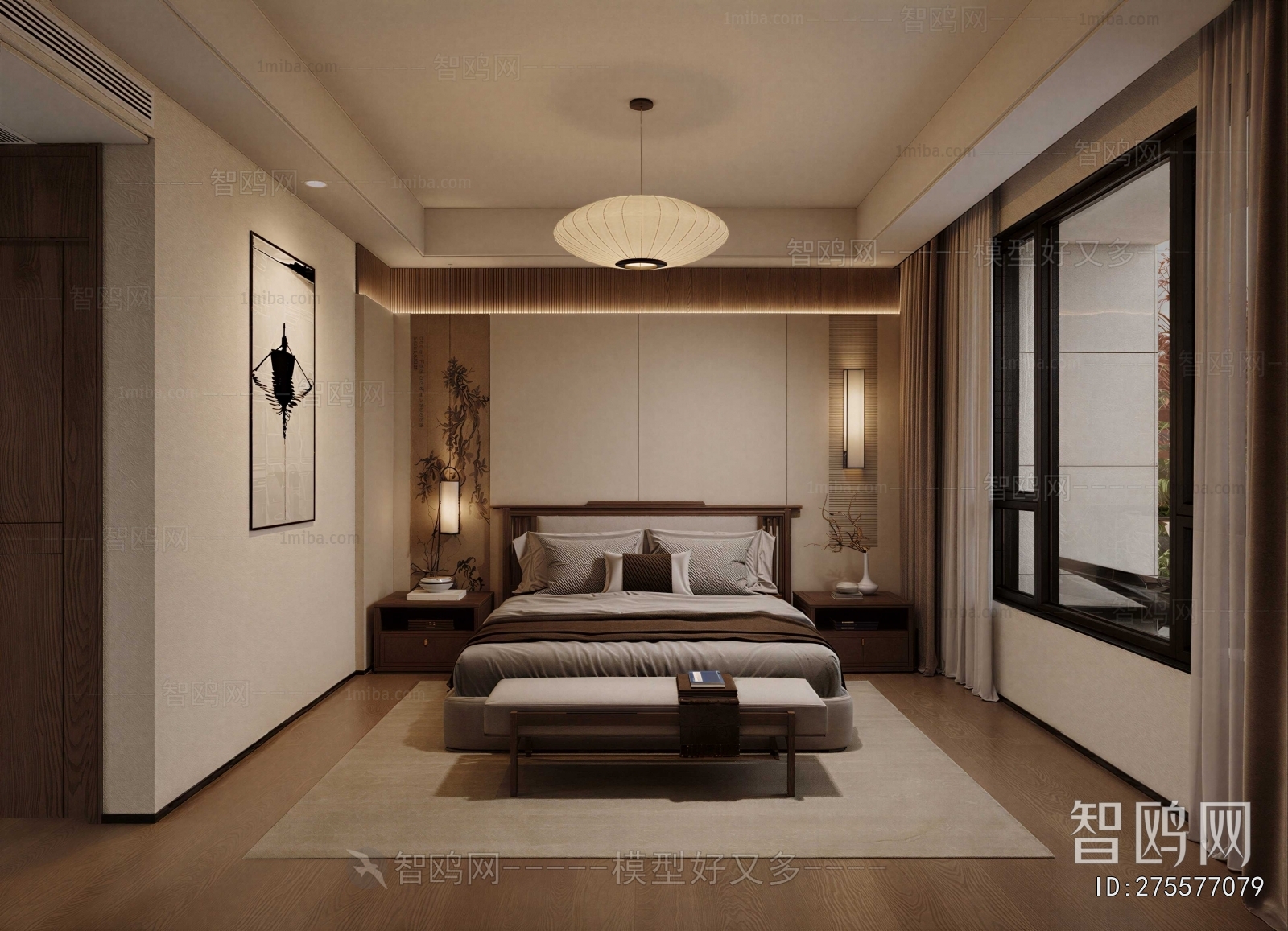 New Chinese Style Bedroom