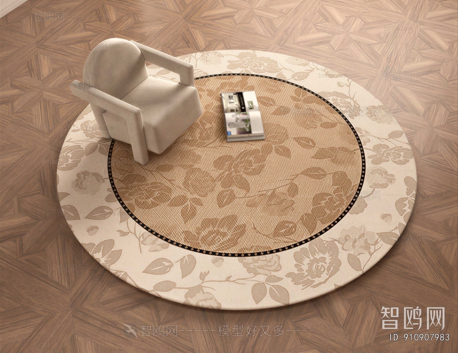 French Style Circular Carpet