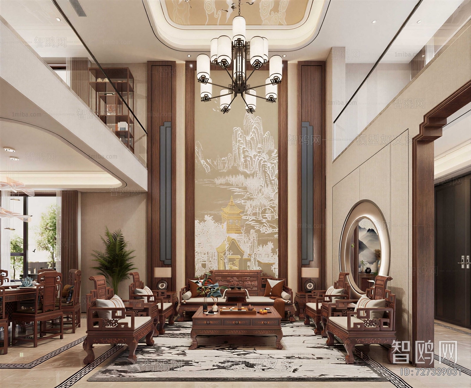 New Chinese Style A Living Room