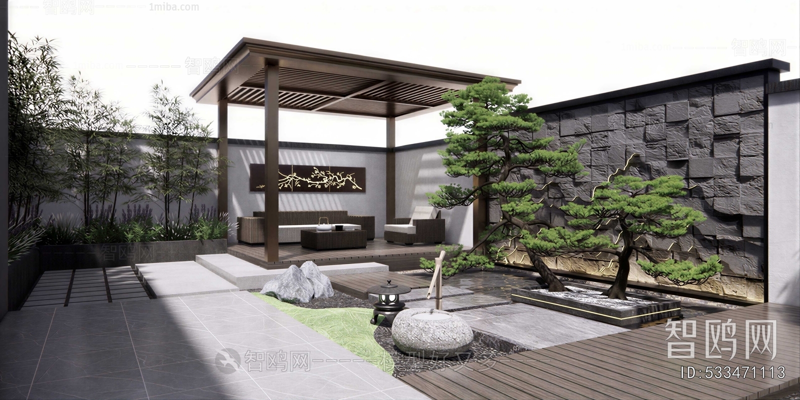 New Chinese Style Courtyard/landscape