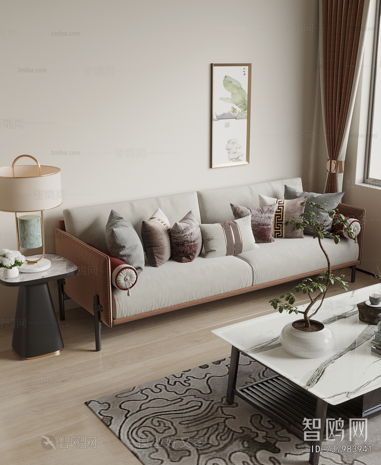 New Chinese Style Sofa Combination