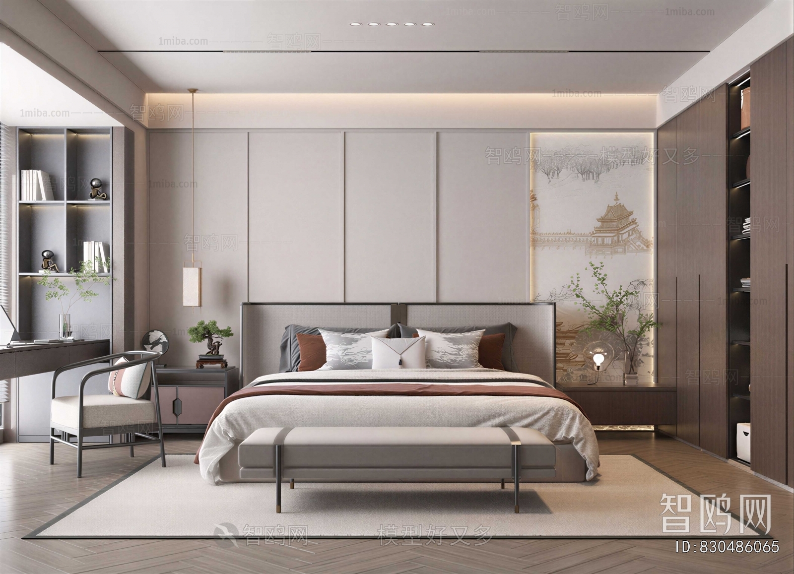 New Chinese Style Bedroom