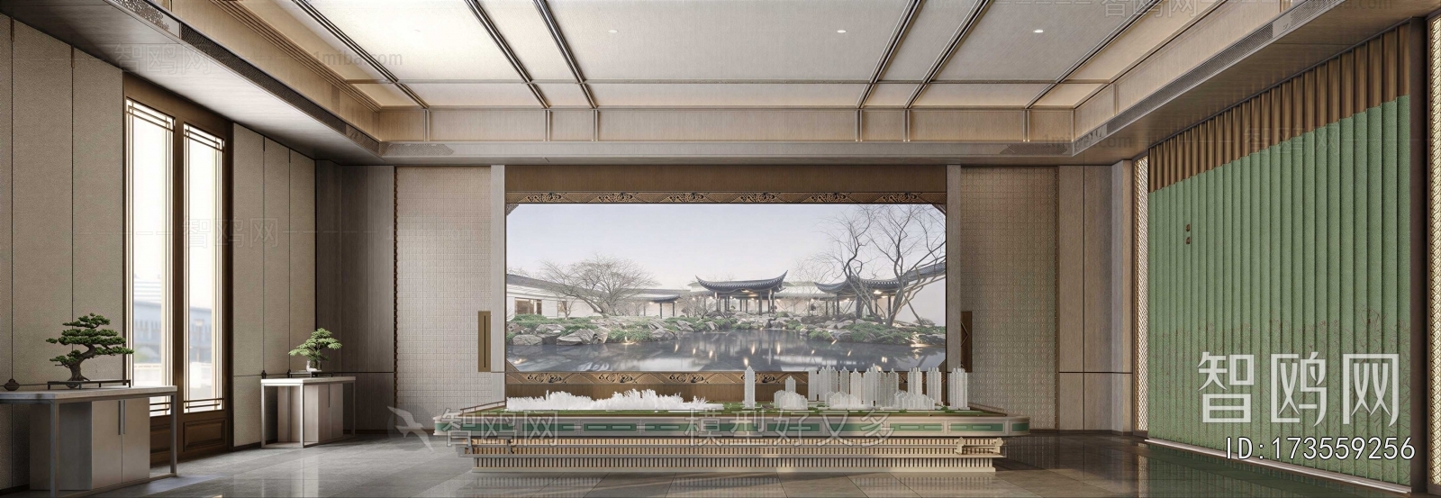 New Chinese Style Sand Table Area