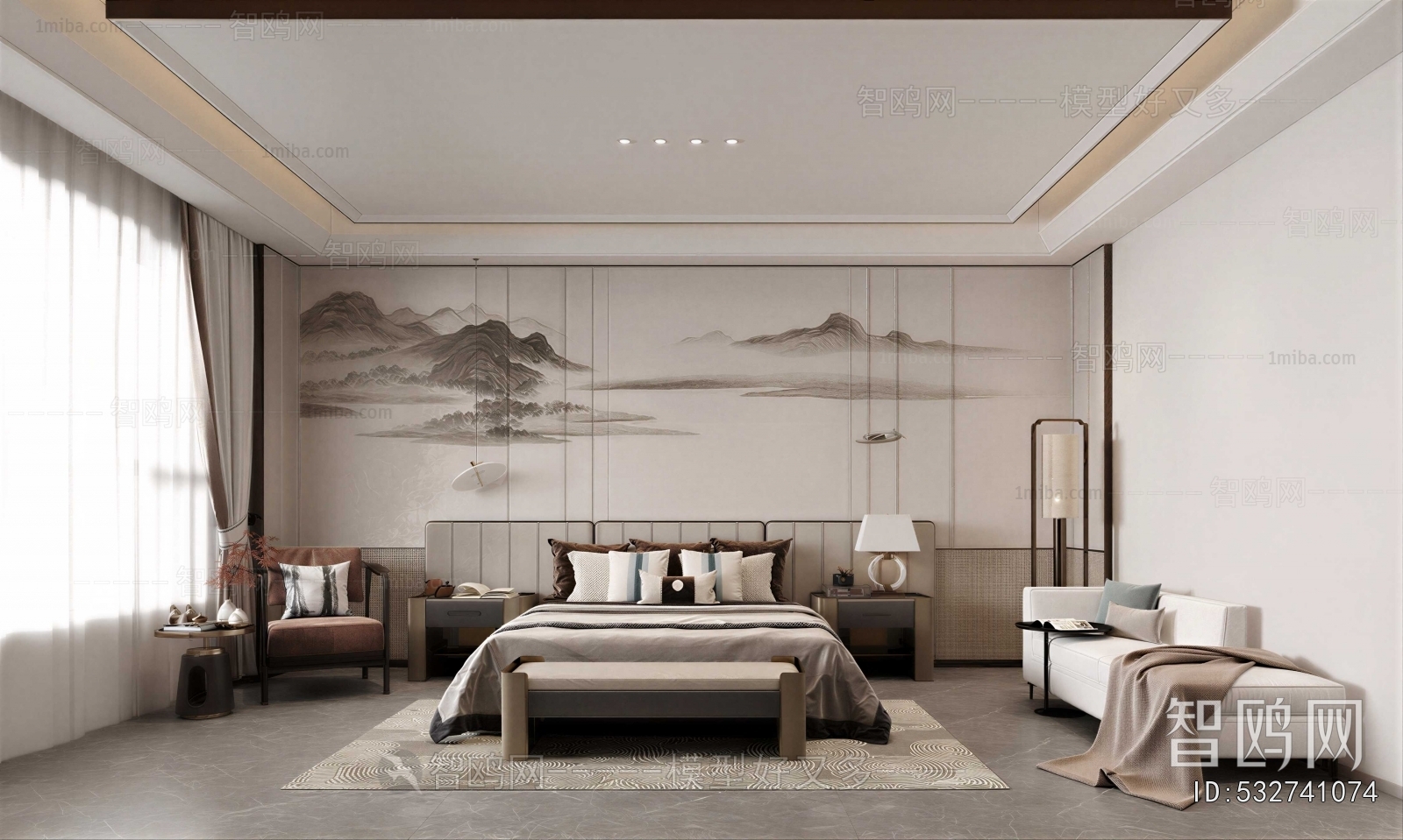 New Chinese Style Bedroom