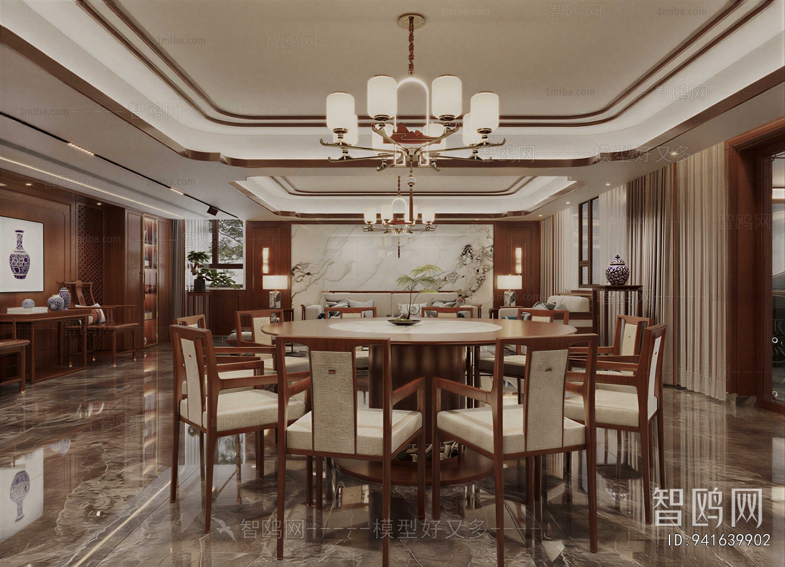 New Chinese Style Dining Room