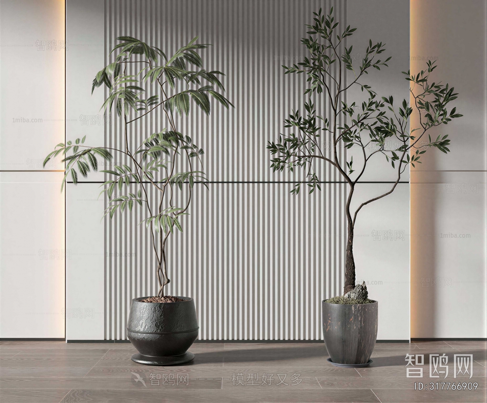 Modern Ground Green Plant Potted Plants