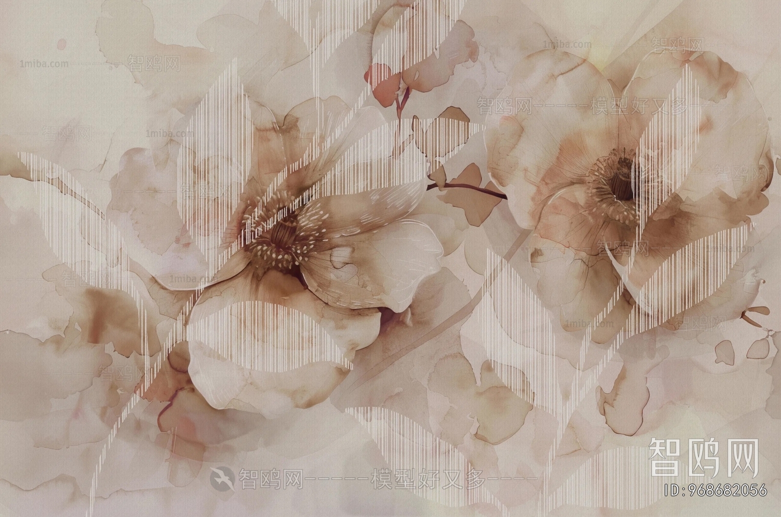 Animal And Plant Pattern Wallpaper