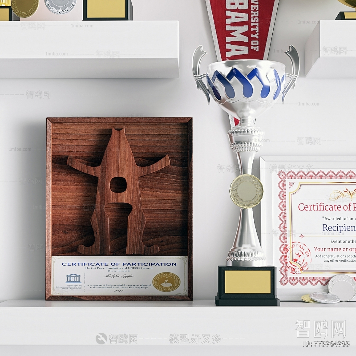 Modern Flag/badge/trophy/certificate