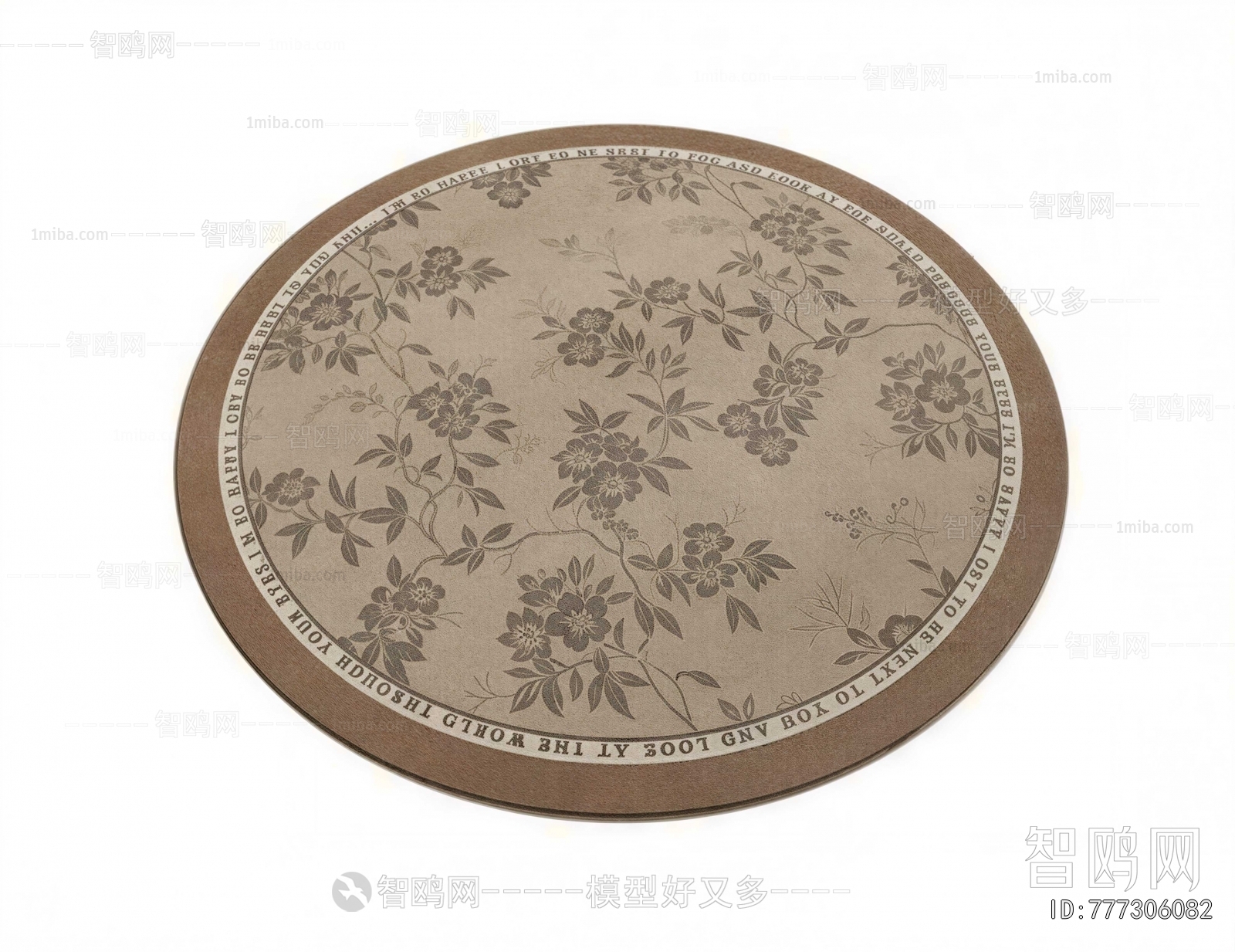 Retro Style Circular Carpet