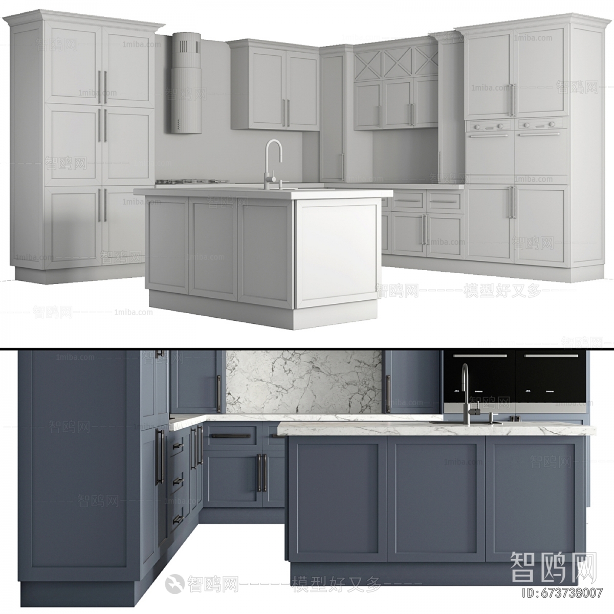 Simple European Style Kitchen Cabinet