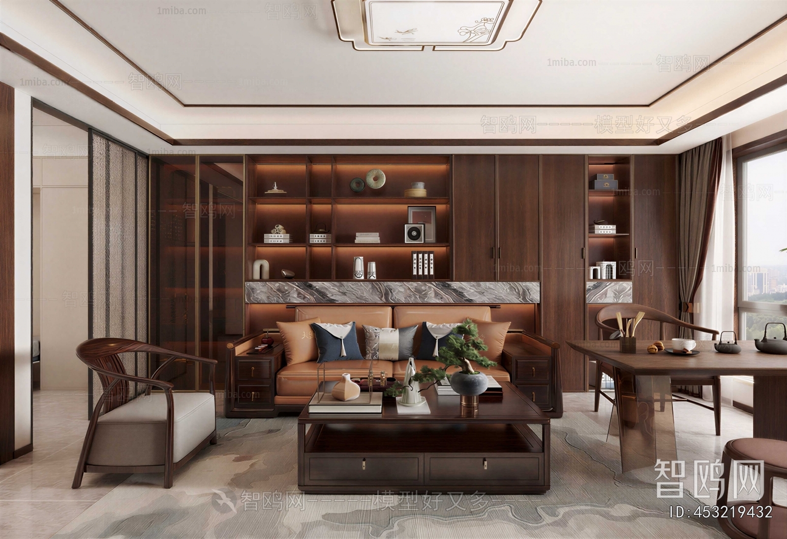 New Chinese Style A Living Room