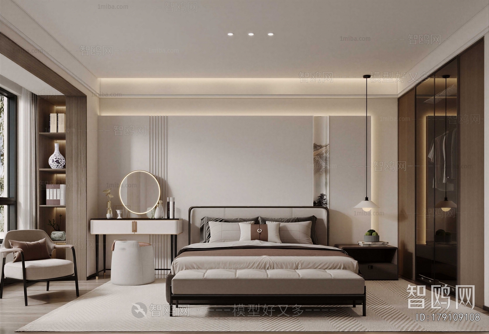 New Chinese Style Bedroom