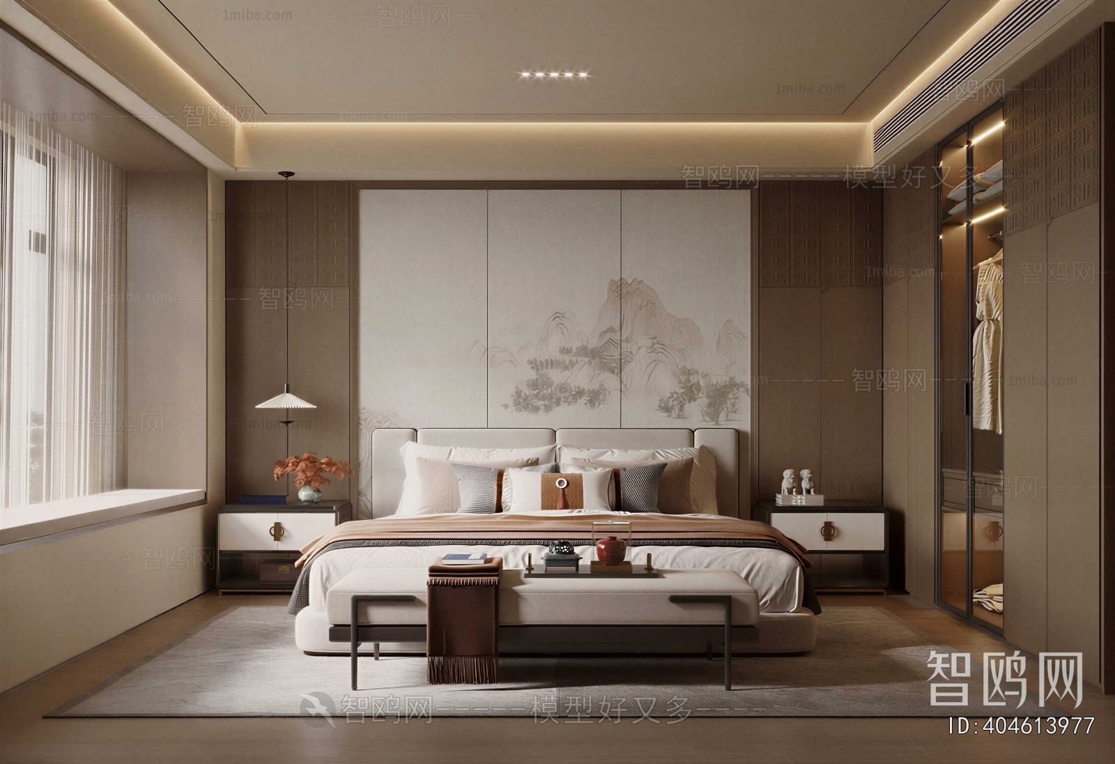 New Chinese Style Bedroom