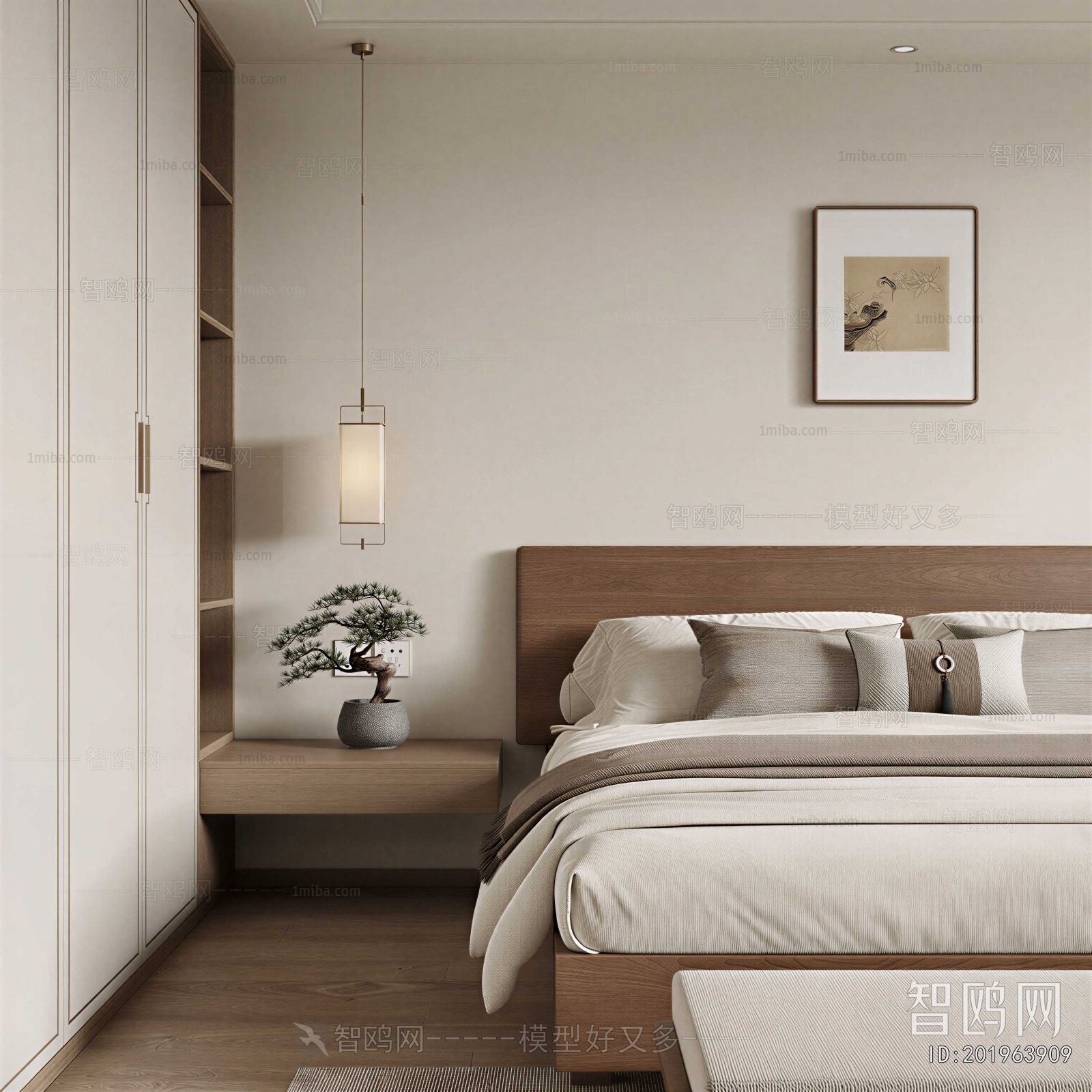 New Chinese Style Double Bed