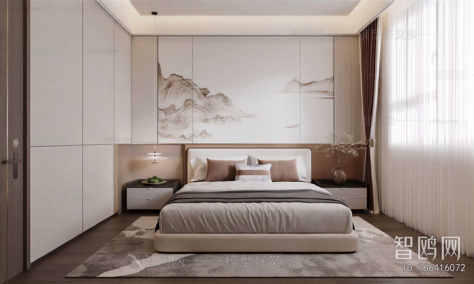 New Chinese Style Bedroom