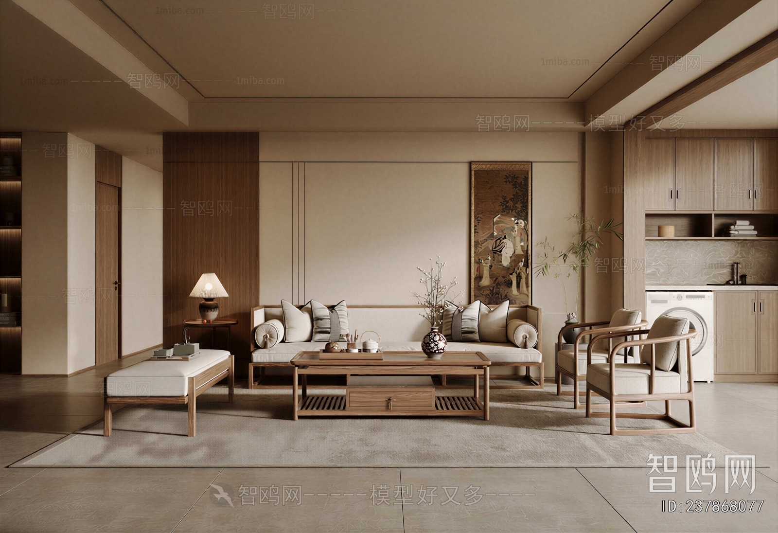 New Chinese Style A Living Room