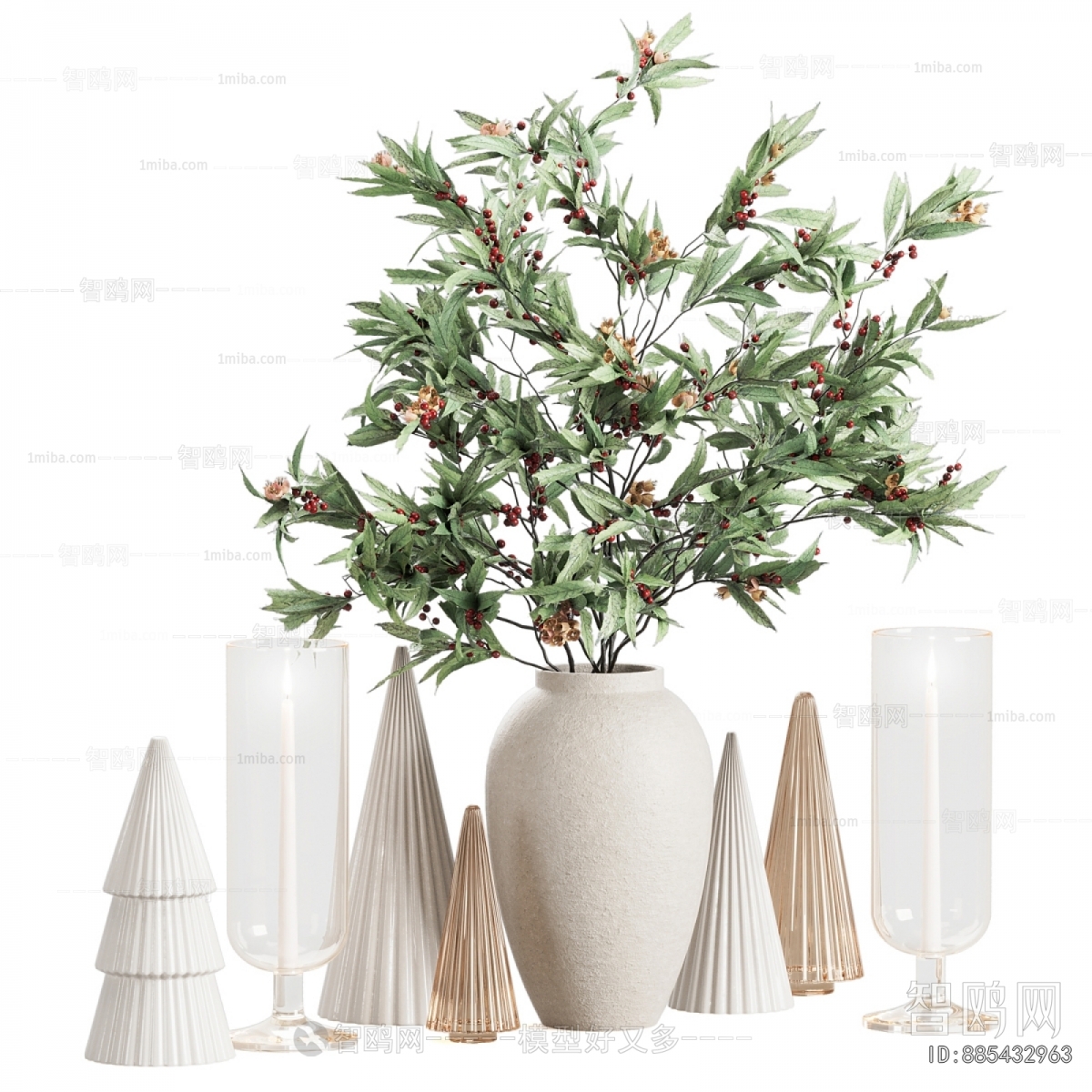 Modern Potted Green Plant