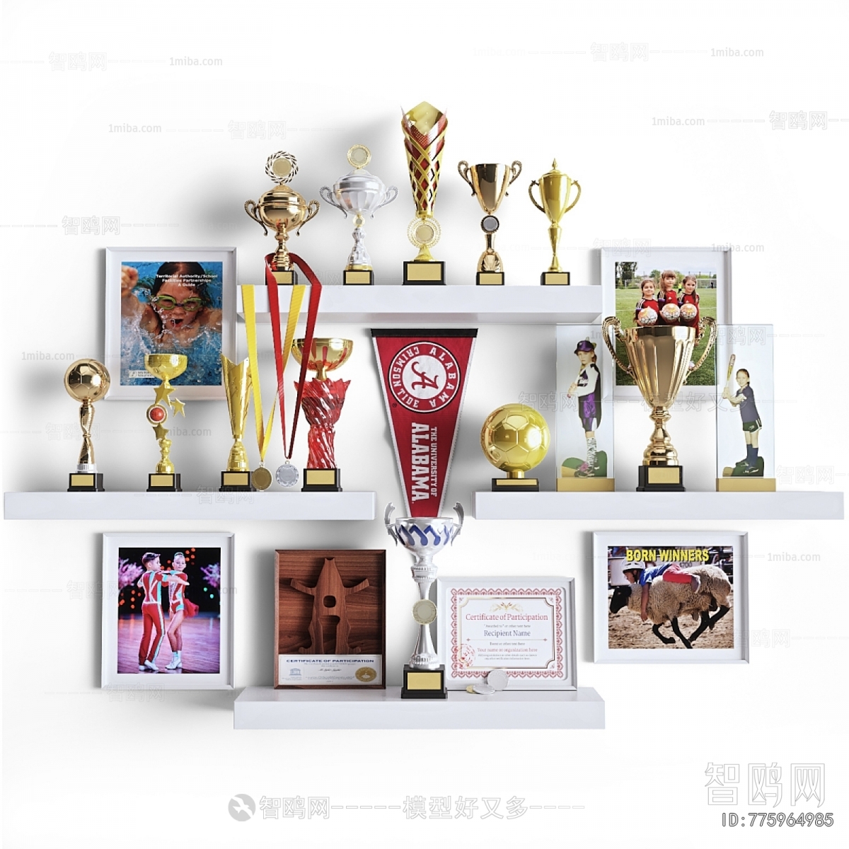 Modern Flag/badge/trophy/certificate