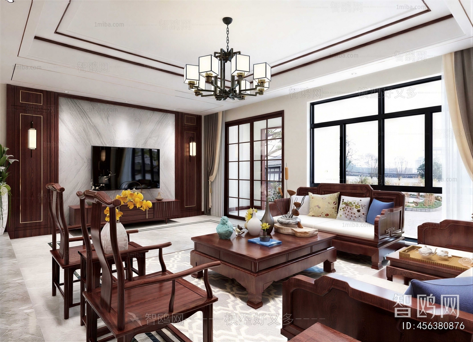 New Chinese Style A Living Room