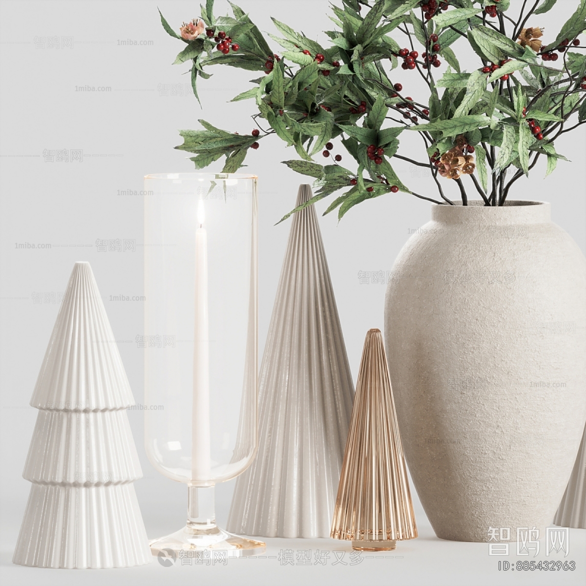 Modern Potted Green Plant