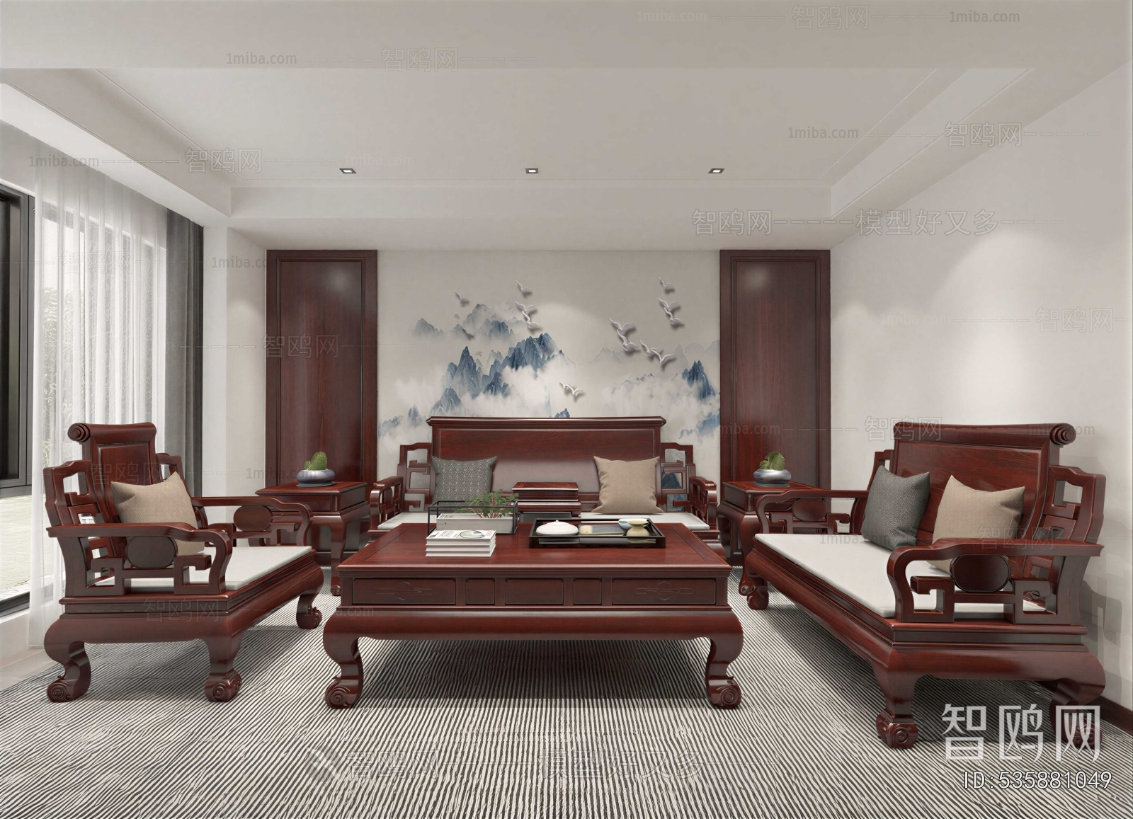 New Chinese Style A Living Room