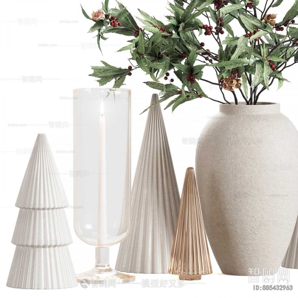 Modern Potted Green Plant