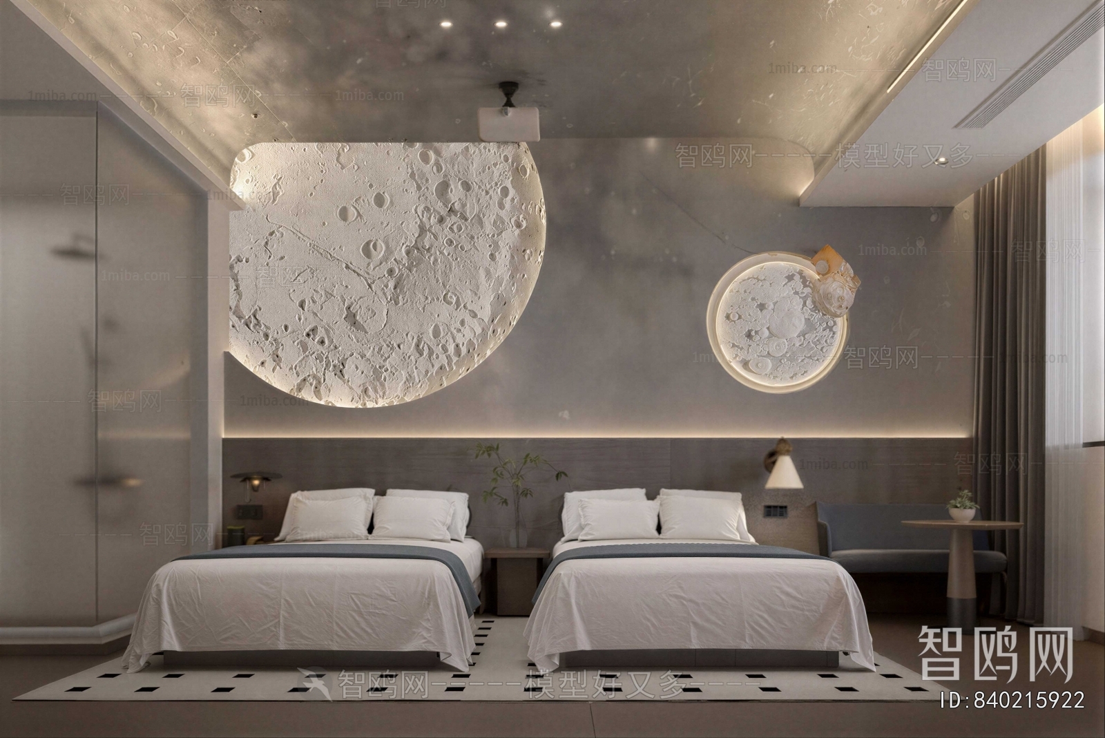 Wabi-sabi Style Guest Room