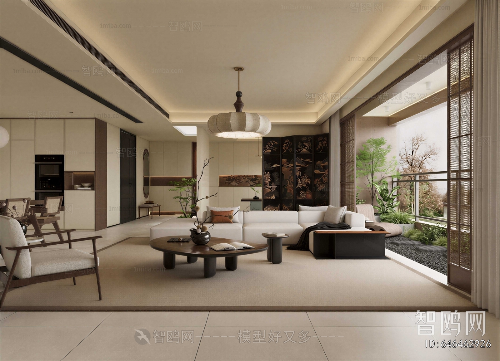 Wabi-sabi Style A Living Room