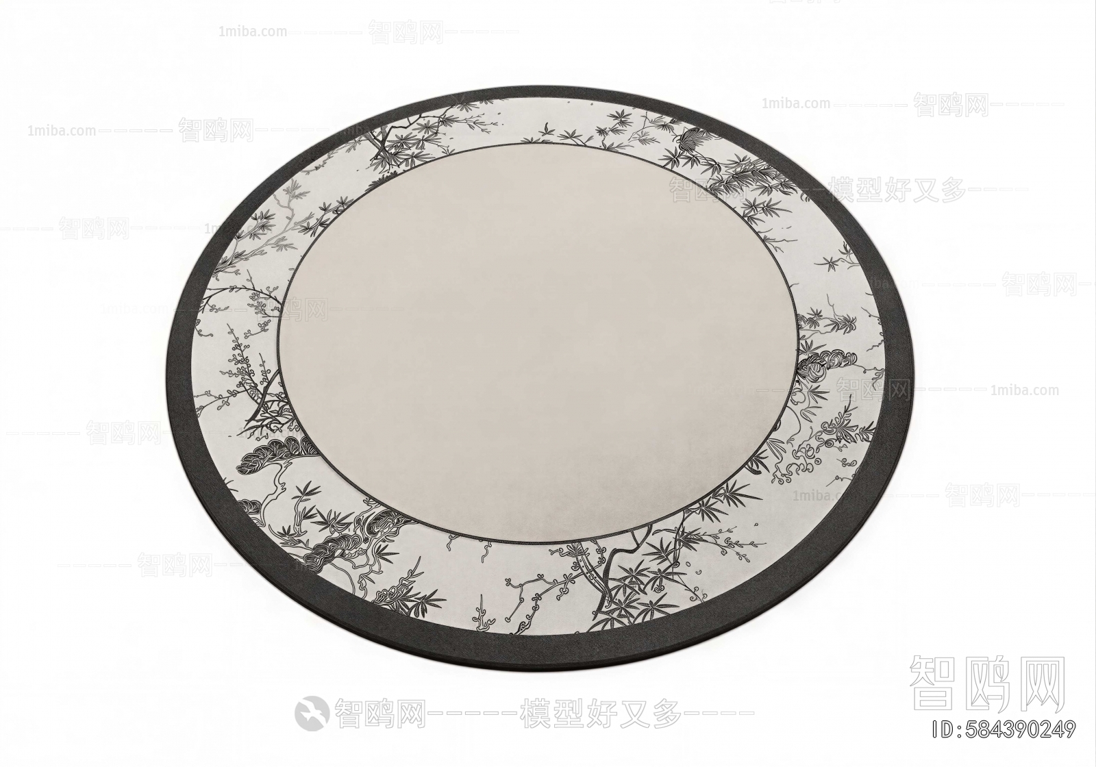 New Chinese Style Circular Carpet