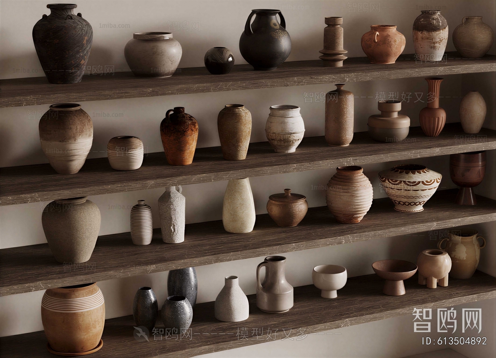 Wabi-sabi Style Clay Pot