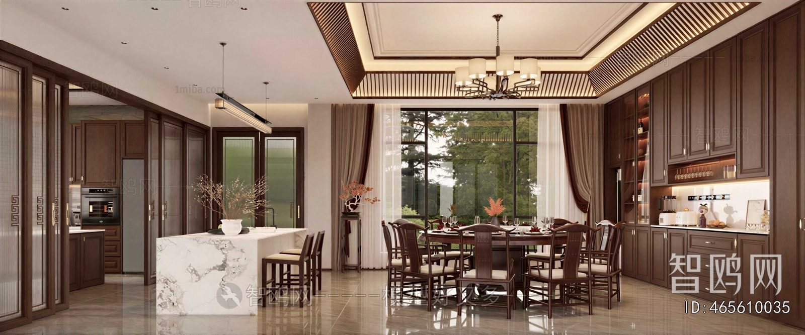 New Chinese Style Dining Room
