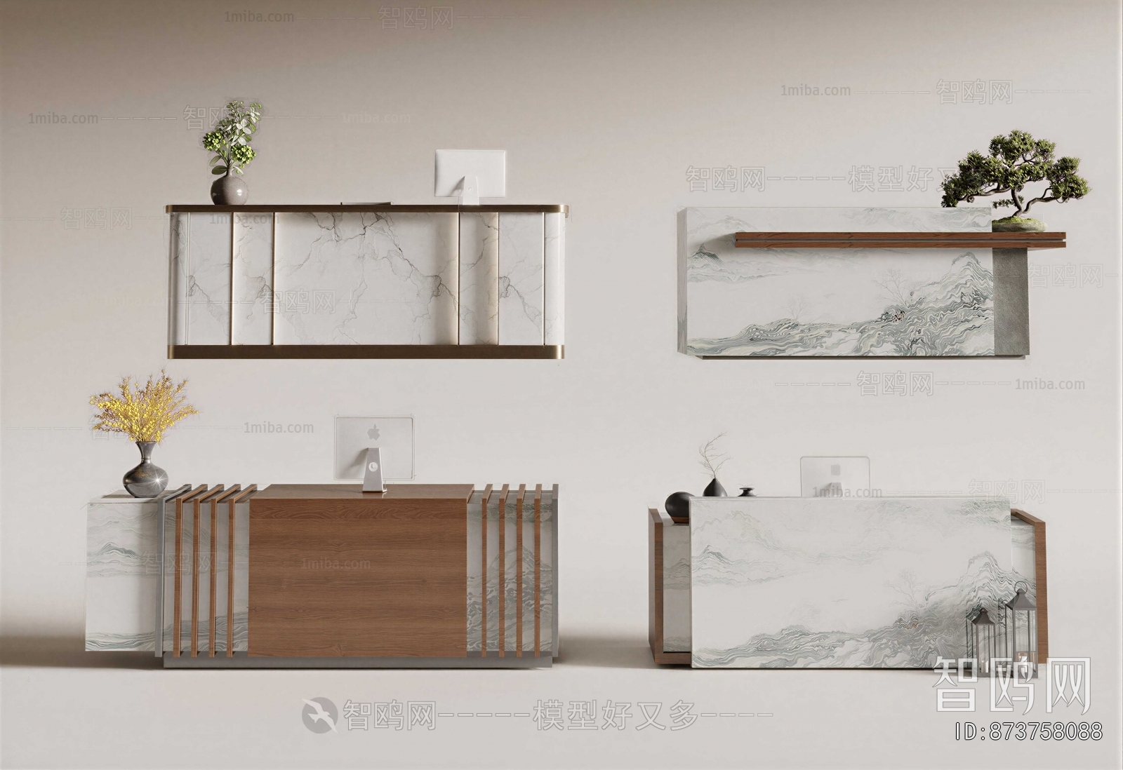 New Chinese Style Reception Desk