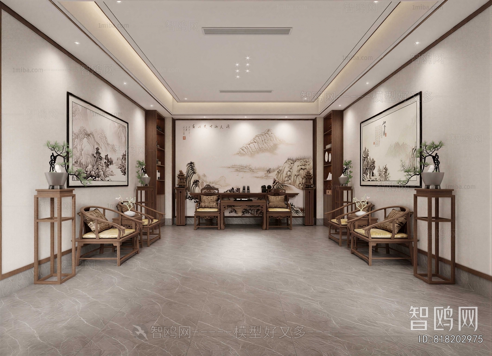 New Chinese Style Reception Room