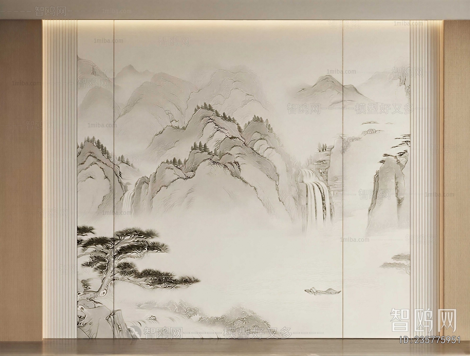 New Chinese Style TV Wall