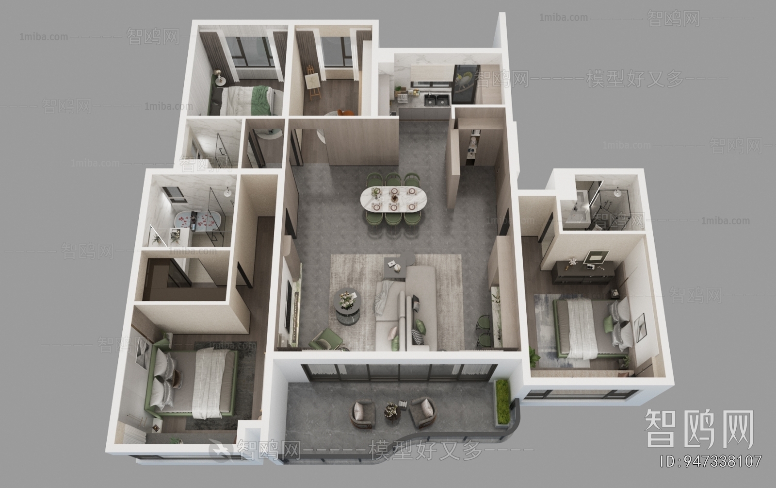 Modern A Bird's-eye View Of Home Decoration