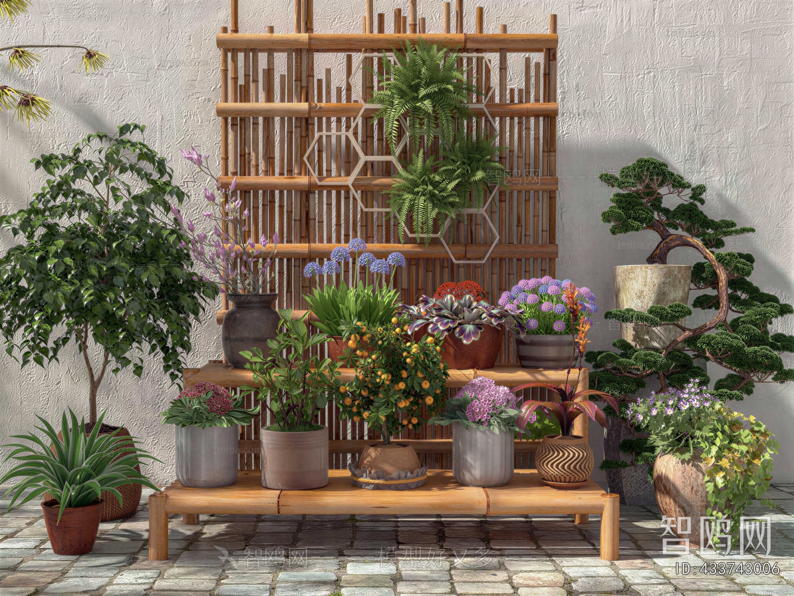 Modern Potted Green Plant