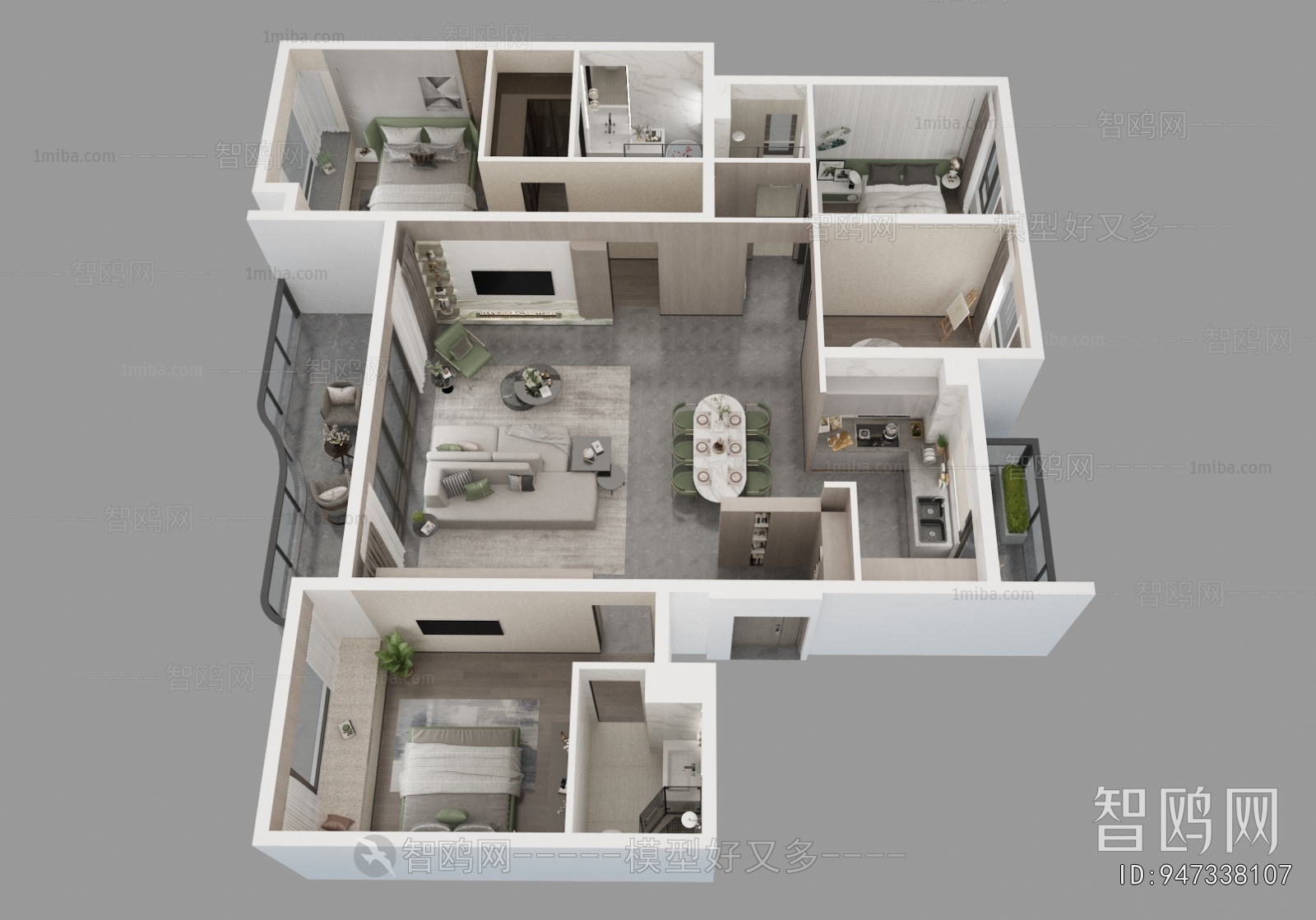 Modern A Bird's-eye View Of Home Decoration