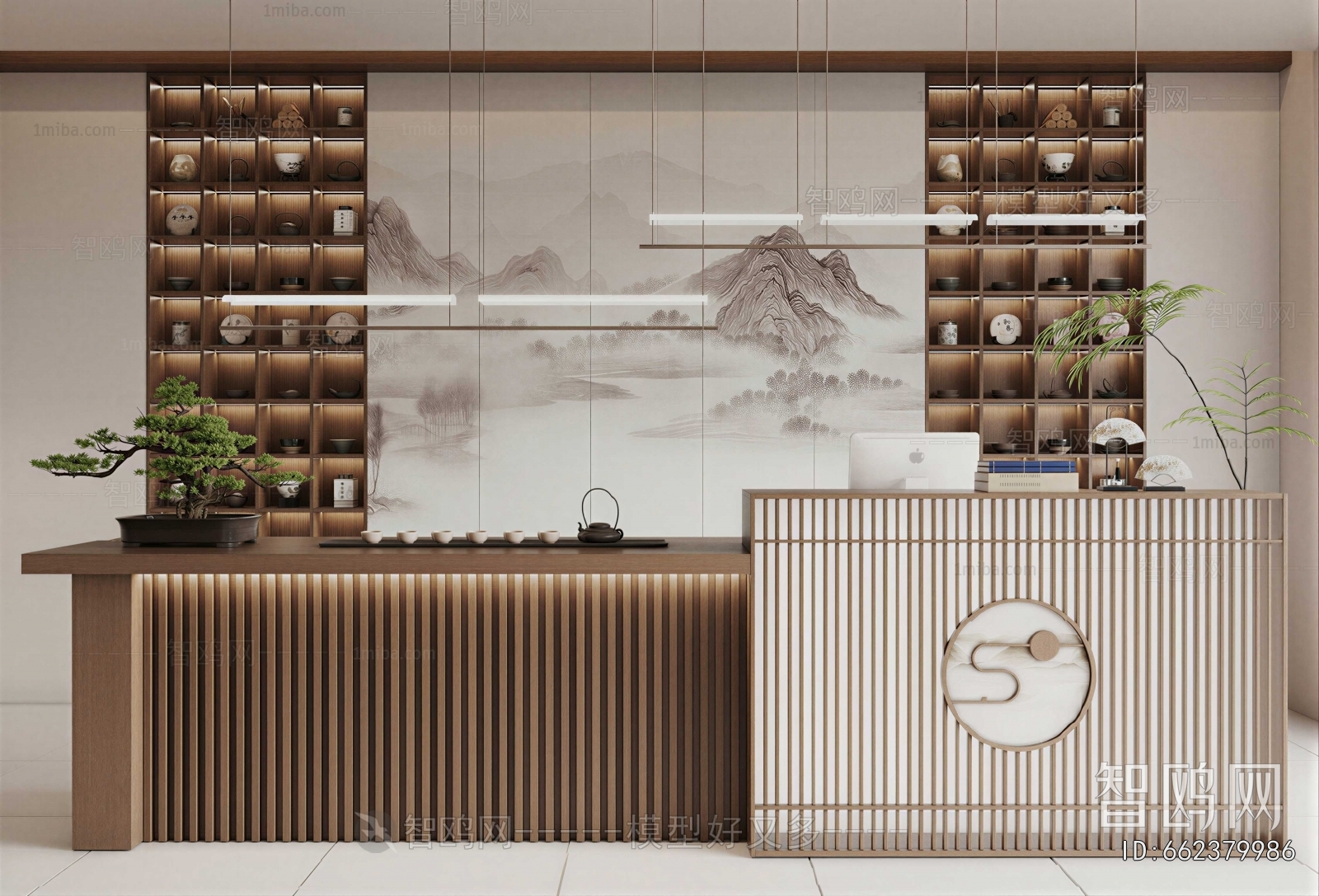 New Chinese Style Reception Desk