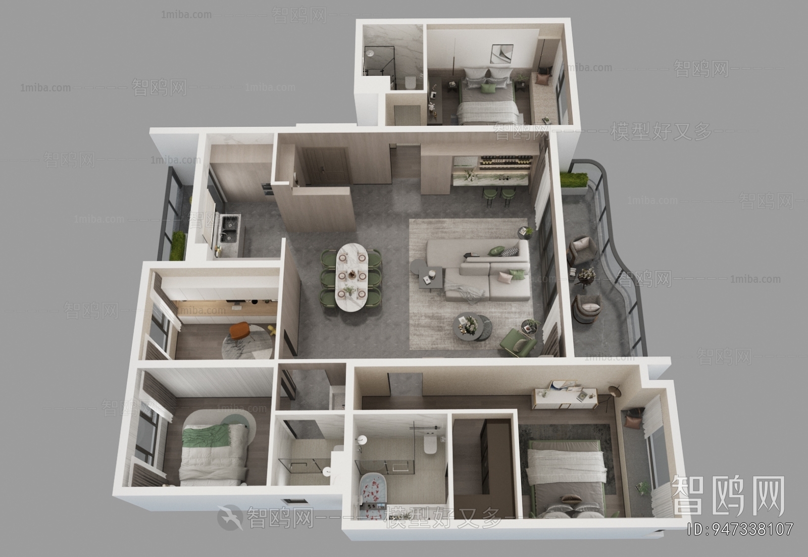 Modern A Bird's-eye View Of Home Decoration