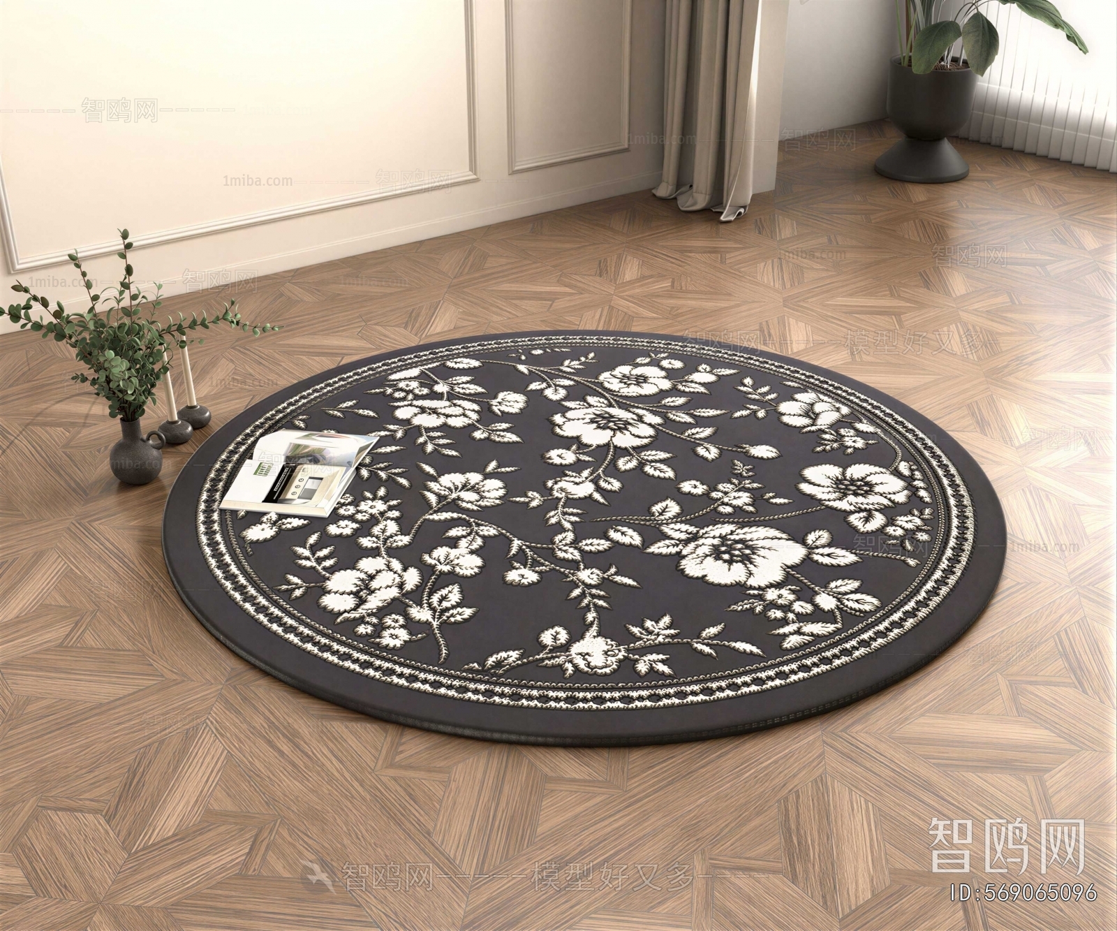 French Style Circular Carpet