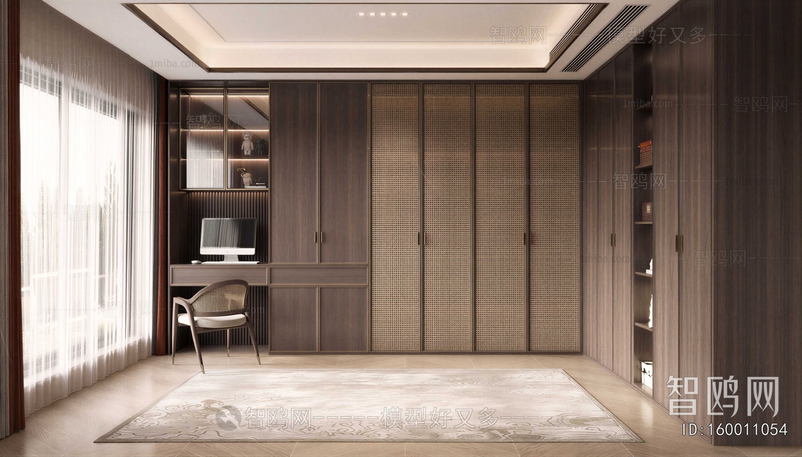 New Chinese Style Clothes Storage Area