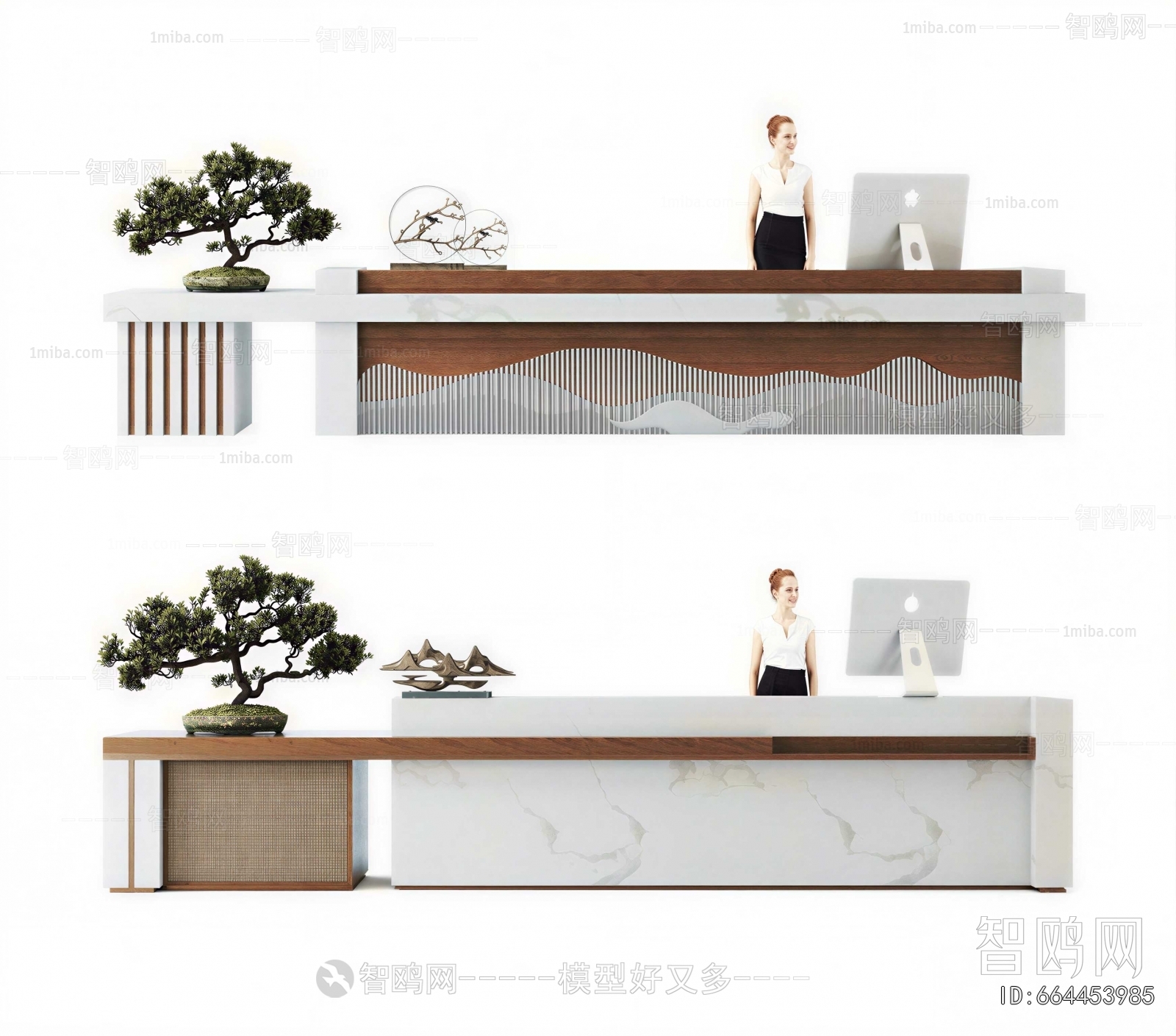 New Chinese Style Reception Desk