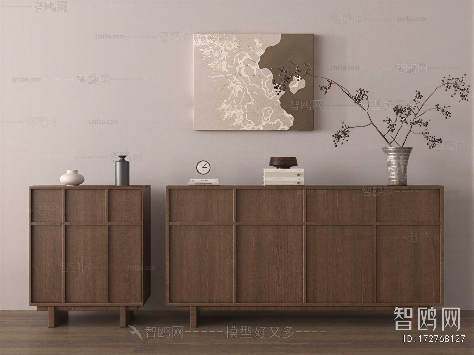 Wabi-sabi Style Side Cabinet