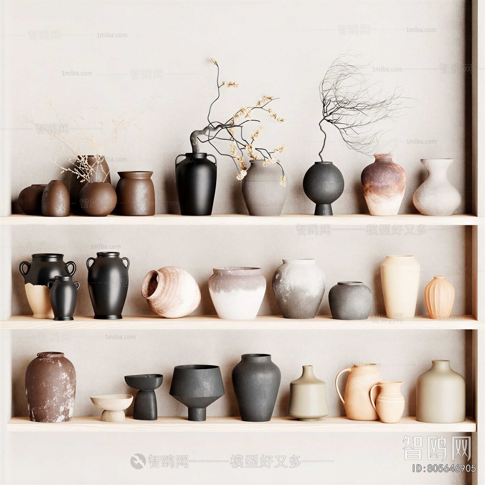 Wabi-sabi Style Clay Pot