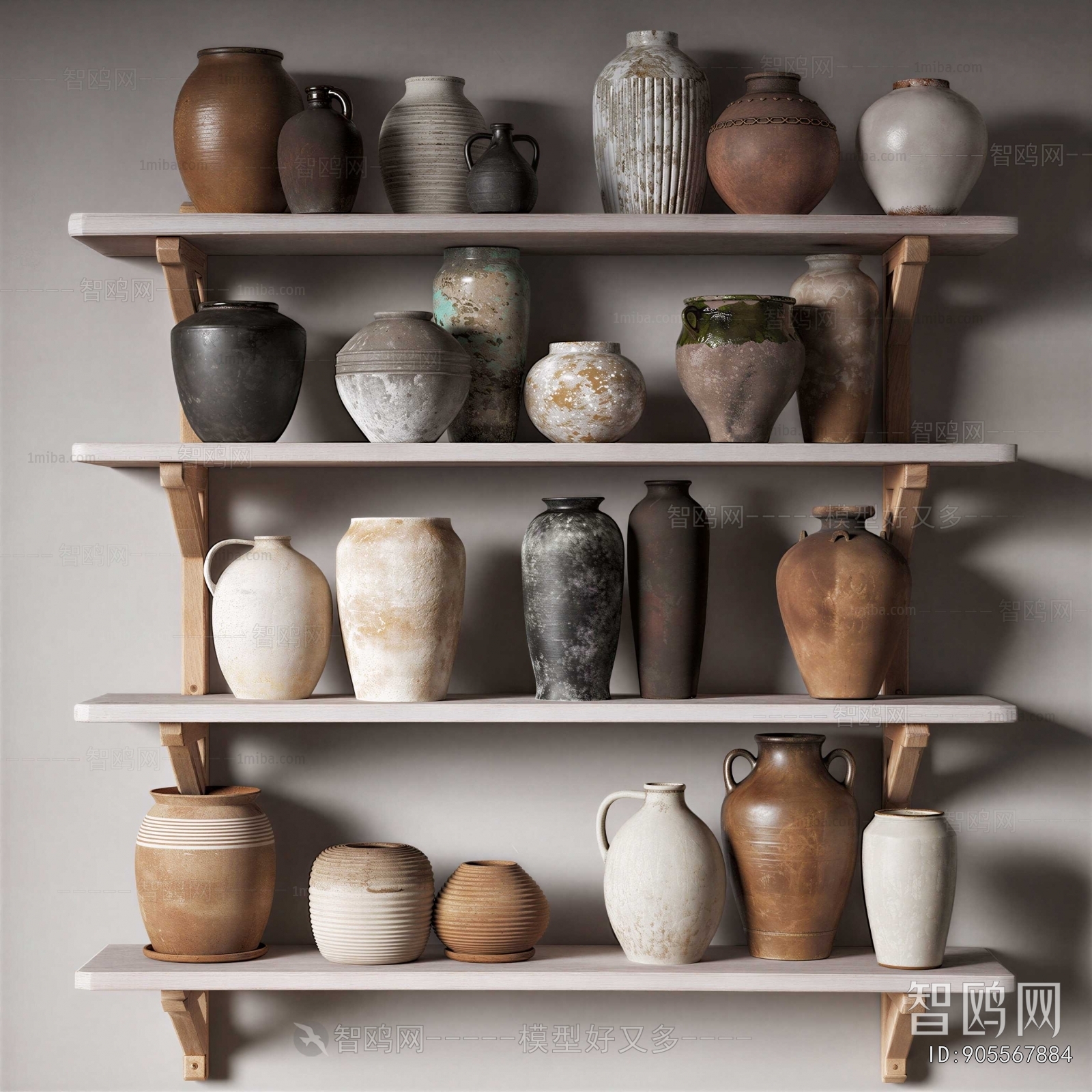 Wabi-sabi Style Clay Pot